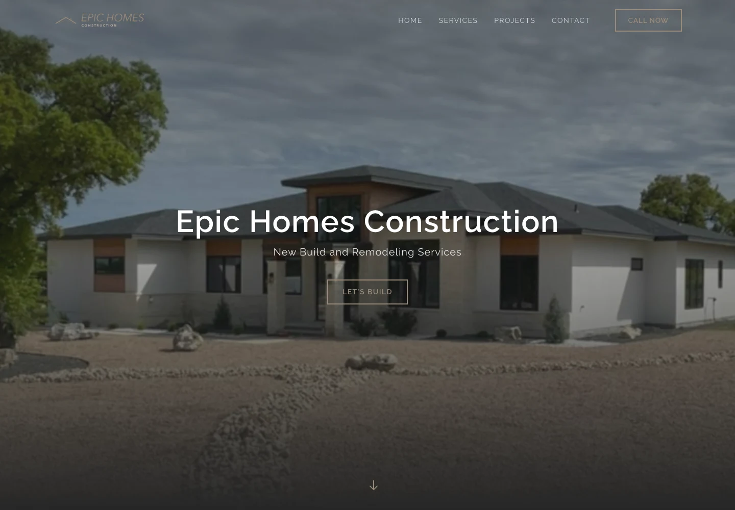 Epic Homes Construction website designed by PYROX