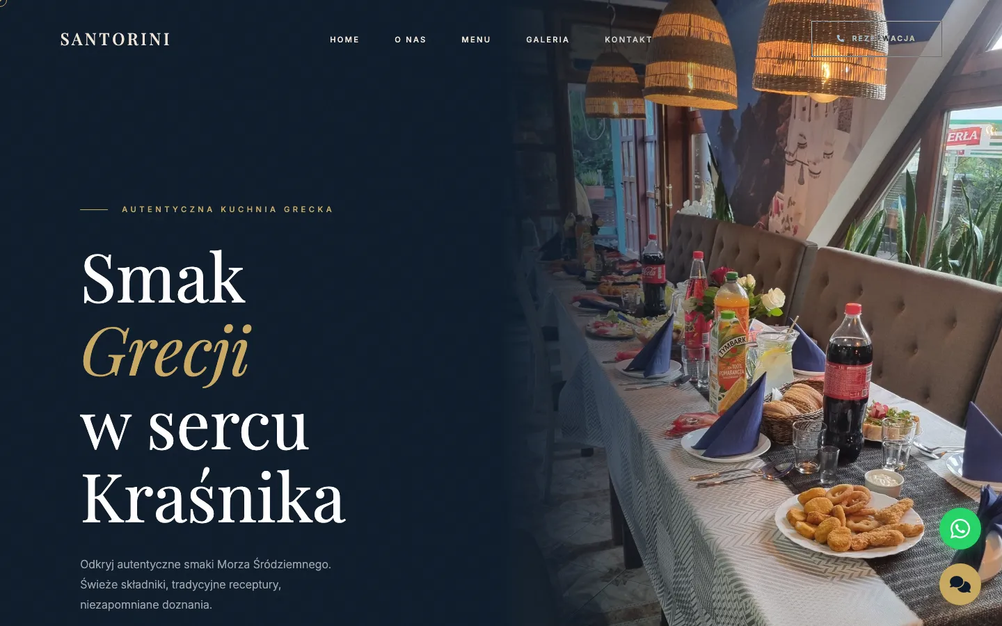 Santorini website screenshot